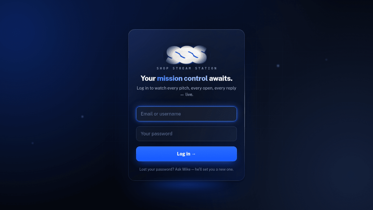 Sync client portal login - mission control