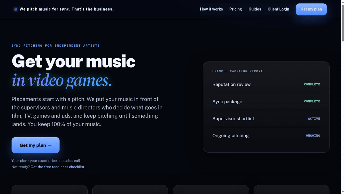 Shop Stream Station homepage - dark design with live campaign report